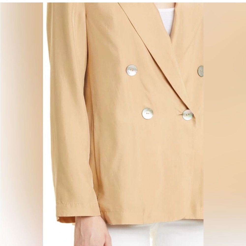 NWT Vince Drapey Silk Blazer Black | Luxury Minimalist | MSRP $545 | Size 8 - Picture 3 of 13